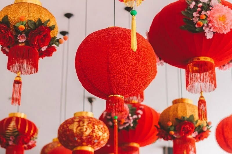 Lanternes nouvel an chinois - mochi glacé dessert 