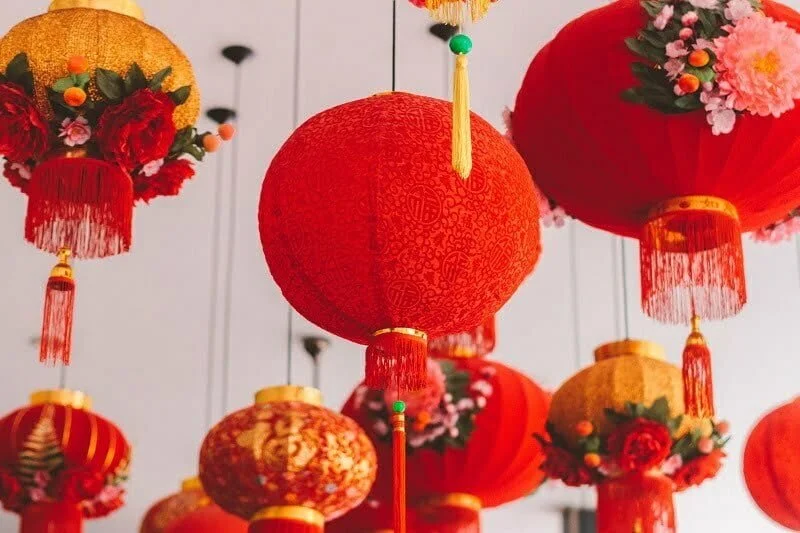 Lanternes nouvel an chinois - mochi glacé dessert