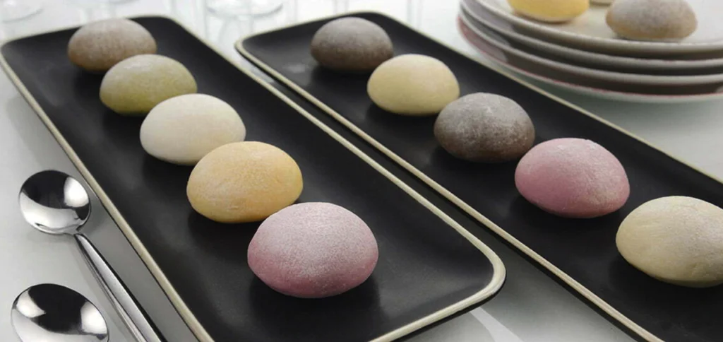 Menu de restaurant : mochis glacés